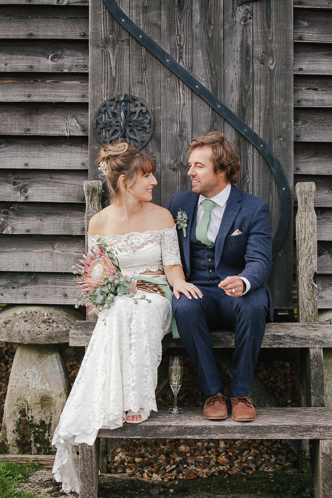 Wedding portrait relaxed